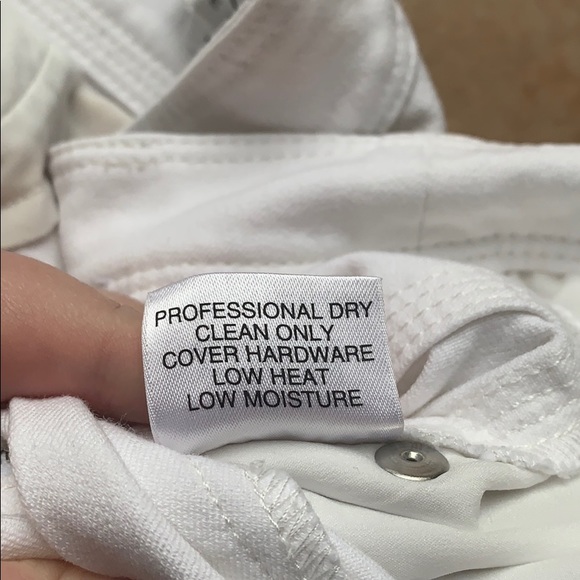 St. John White Stretch Studded & Cropped Jeans 14 - Picture 6 of 8